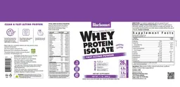 Label for Whey Protein Isolate Powder Original Flavor