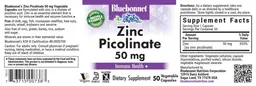 Label for Zinc Picolinate 50 mg