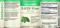 Label for 5-HTP Plus+ 200 mg