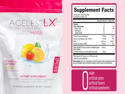 Label for AgelessLX Strawberry Lemonade