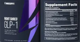 Label for Night Shred GLP-1