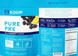 Label for Pure Pre Blackberry Lemon