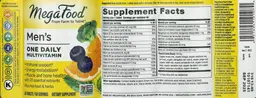 Label for Men's One Daily Multivitamin