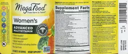 Label for Women's Advanced Multivitamin