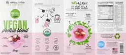Label for Vegan Protein Blend Berry
