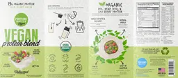 Label for Vegan Protein Blend Unflavored 