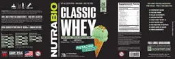 Label for Classic Whey Pistachio Delight