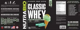 Label for Classic Whey Pistachio Delight