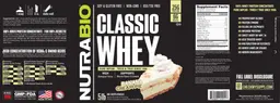 Label for Classic Whey Banana Cream Pie