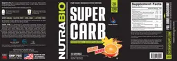 Label for Super Carb Orange Mango
