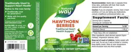 Label for Hawthorn Berries 1,080 mg