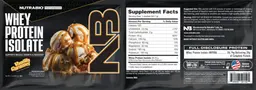Label for Whey Protein Isolate Vanilla Caramel