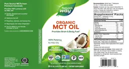 Label for Organic MCT Oil