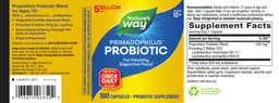 Label for Primadophilus Probiotic 5 Billion CFU
