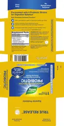 Label for Primadophilus Reuteri Probiotic Pearls