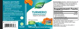 Label for Turmeric Premium Extract 500 mg