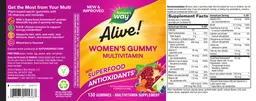 Label for Alive! Women's Gummy Multivitamin Mixed Berry Flavored