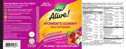 Label for Alive! Women's Gummy Multivitamin Mixed Berry Flavored