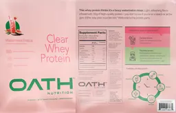 Label for Clear Whey Protein Watermelon Fresca