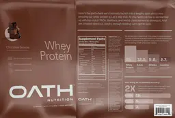Label for Whey Protein Chocolate Brownie