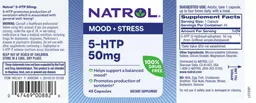 Label for 5-HTP 50 mg
