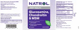 Label for Glucosamine, Chondroitin & MSM