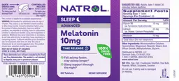 Label for Melatonin Advanced 10 mg Time Release