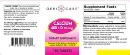 Label for Calcium 600 + D 10 mcg