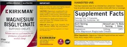 Label for Magnesium Bisglycinate Buffered Chelate