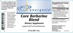 Label for Core Berberine Blend
