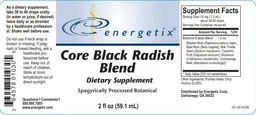 Label for Core Black Radish Blend