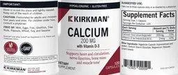 Label for Calcium 200 mg