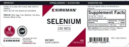 Label for Selenium 100 mcg