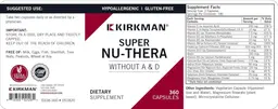 Label for Super Nu-Thera without A & D