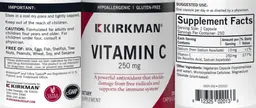 Label for Vitamin C 250 mg