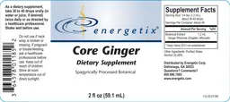 Label for Core Ginger