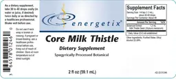 Label for Core Milk Thistle