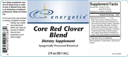 Label for Core Red Clover Blend