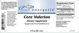 Label for Core Valerian