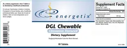 Label for DGL Chewable Cinnamon Flavored