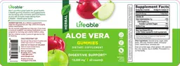 Label for Aloe Vera Gummies Natural Apple Flavor