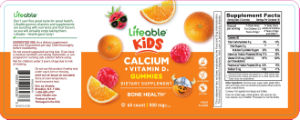 Calcium + Vitamin D3 Gummies 500 mg Frui