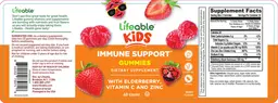 Label for Immune Support Gummies Berry Flavor