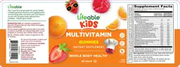 Label for Multivitamin Gummies Fruit Flavor