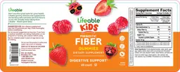 Label for Prebiotic Fiber Gummies Berry Flavor