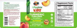 Label for Turmeric Curcumin Peach Flavor