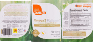 Label for Omega 3 Platinum
