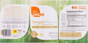 Label for Omega 3 Platinum
