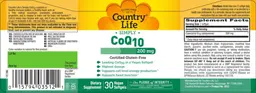Label for CoQ10 200 mg