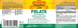 Label for Folate 1,333 mcg DFE (800 mcg Folic Acid)